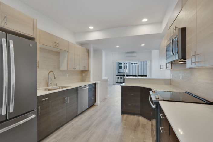 Middle Unit Kitchen and Living Area