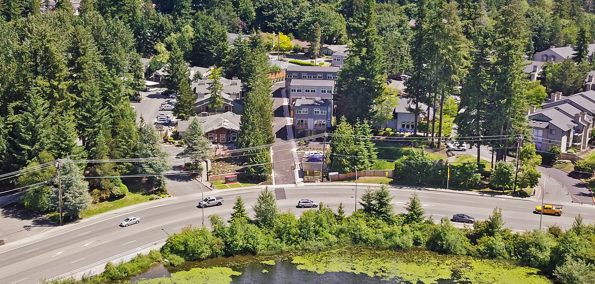 Lake and Front of Townhomes